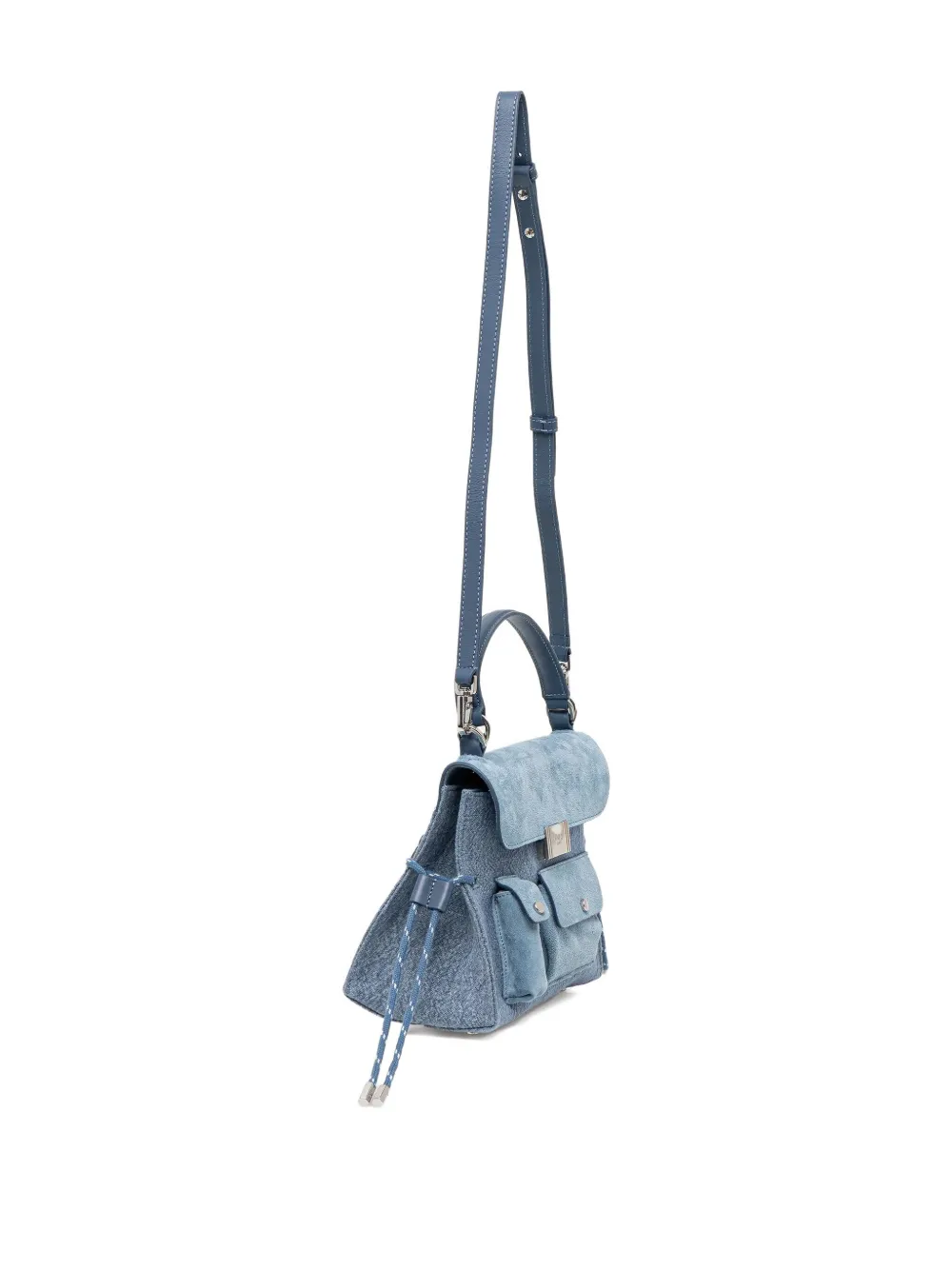 Iro Womens Blu10 Nomad Linen And Cotton Shoulder Bag In Blue
