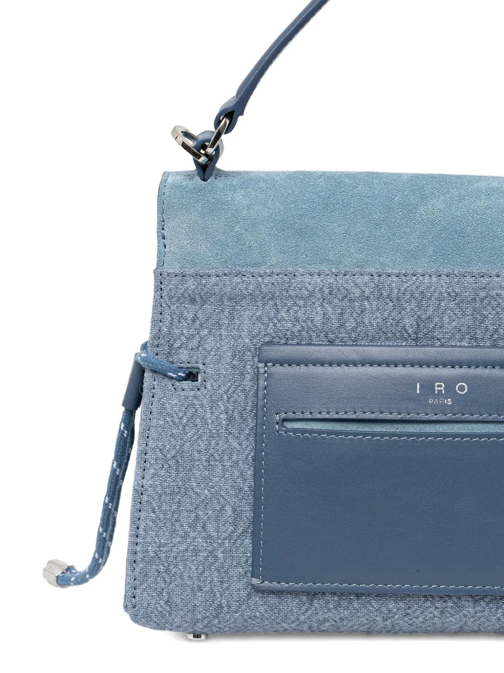 Iro Womens Blu10 Nomad Linen And Cotton Shoulder Bag In Blue