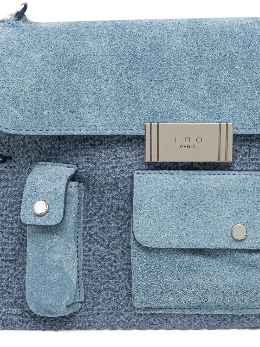 Iro Womens Blu10 Nomad Linen And Cotton Shoulder Bag In Blue