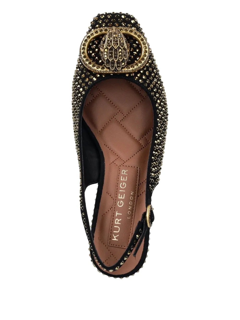 Kurt Geiger London 60 mm Chelsea slingback pumps met kristallen Zwart