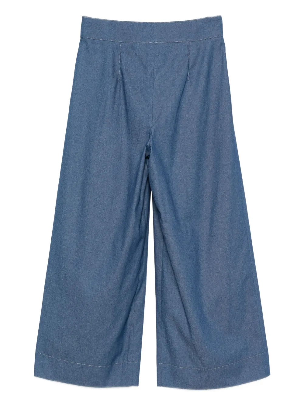 Akris Punto stitch-detail pleated culottes - Blauw