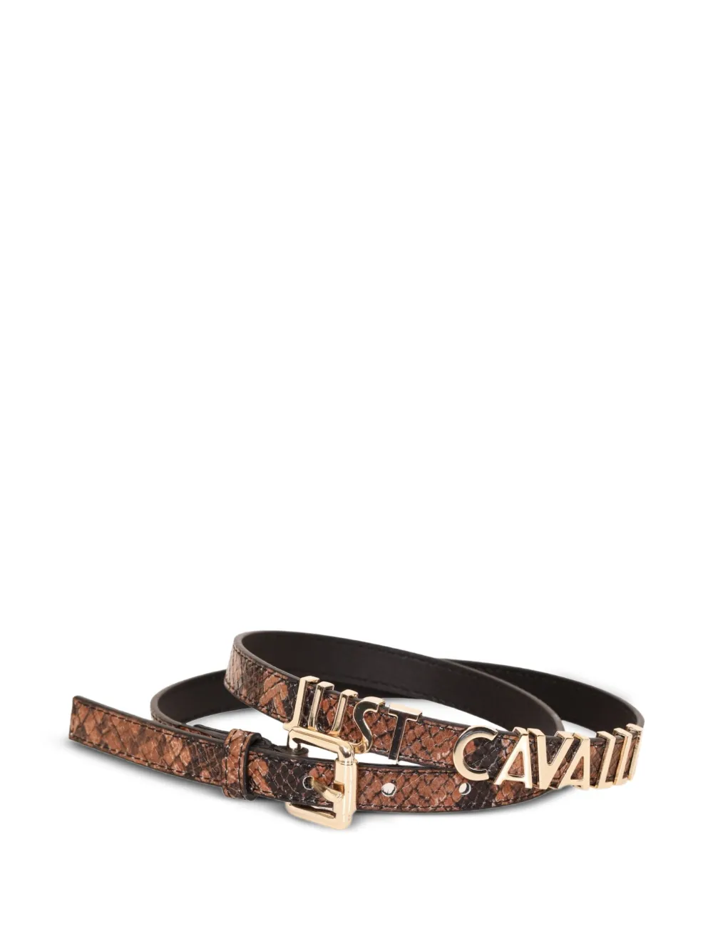 Just Cavalli ロゴ ベルト - ブラウン Just Cavalli ロゴ ベルト - ブラウン