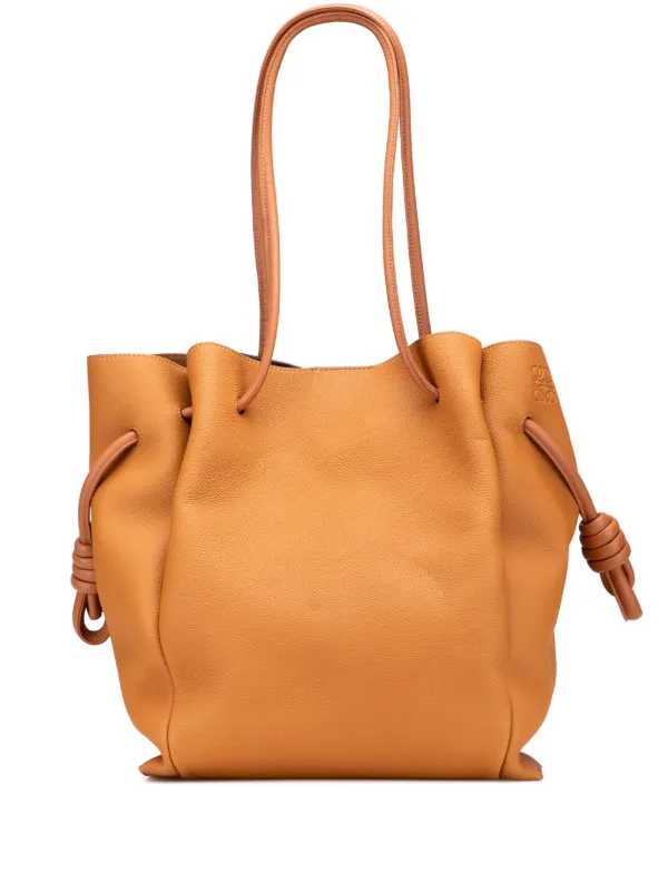 Loewe Pre-Owned 2018 Medium Leather Flamenco Knot Tote Bag Brown  FARFETCH IN