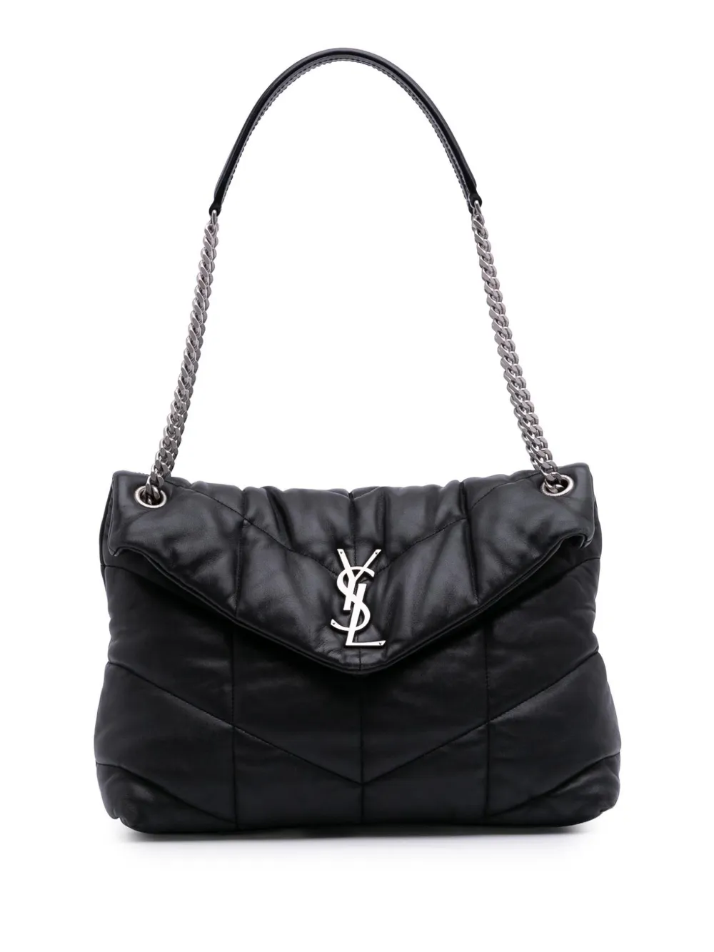 Saint Laurent Pre-Owned 2020 Medium Nappa LouLou Puffer shoulder bag | Black | Image 1