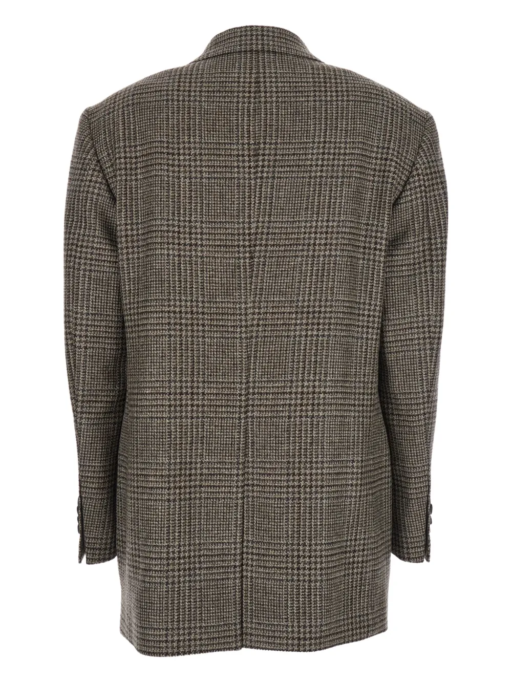 Tagliatore Cecily checked single-breasted blazer Bruin