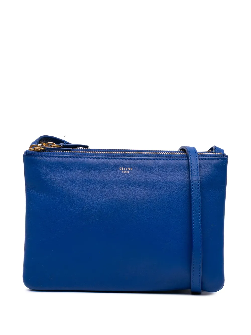 Céline Pre-Owned 2014 Small Lambskin Trio crossbody bag - ブルー Céline Pre-Owned 2014 Small Lambskin Trio crossbody bag - ブルー