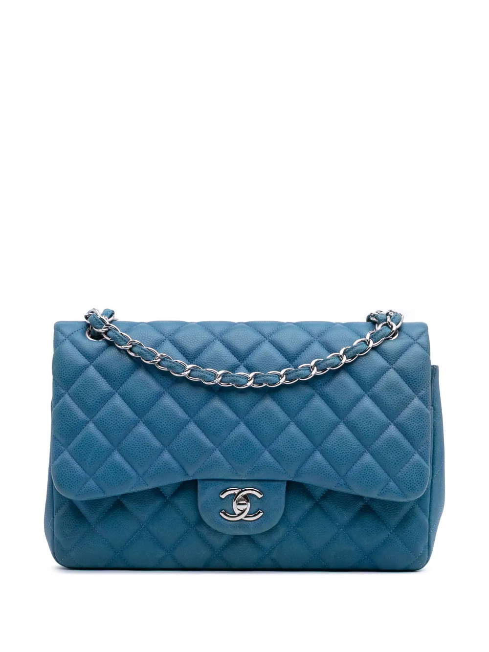 CHANEL Pre-Owned 2013-2014 Jumbo Classic Caviar Double Flap shoulder CHANEL Pre-Owned 2013-2014 Jumbo Classic Caviar Double Flap shoulder