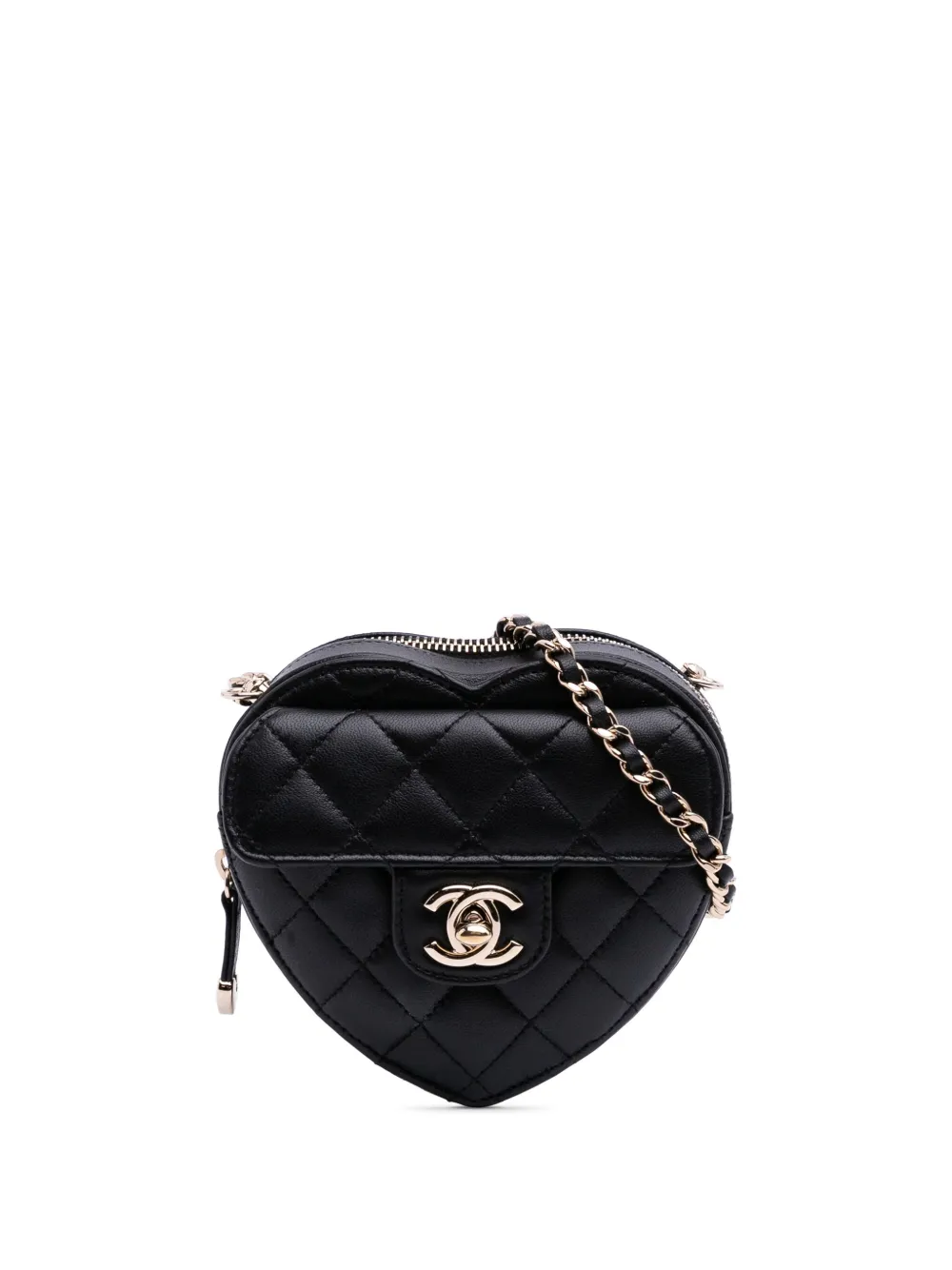 CHANEL Pre-Owned 2021 Mini Lambskin CC in Love Heart crossbody bag - CHANEL Pre-Owned 2021 Mini Lambskin CC in Love Heart crossbody bag -
