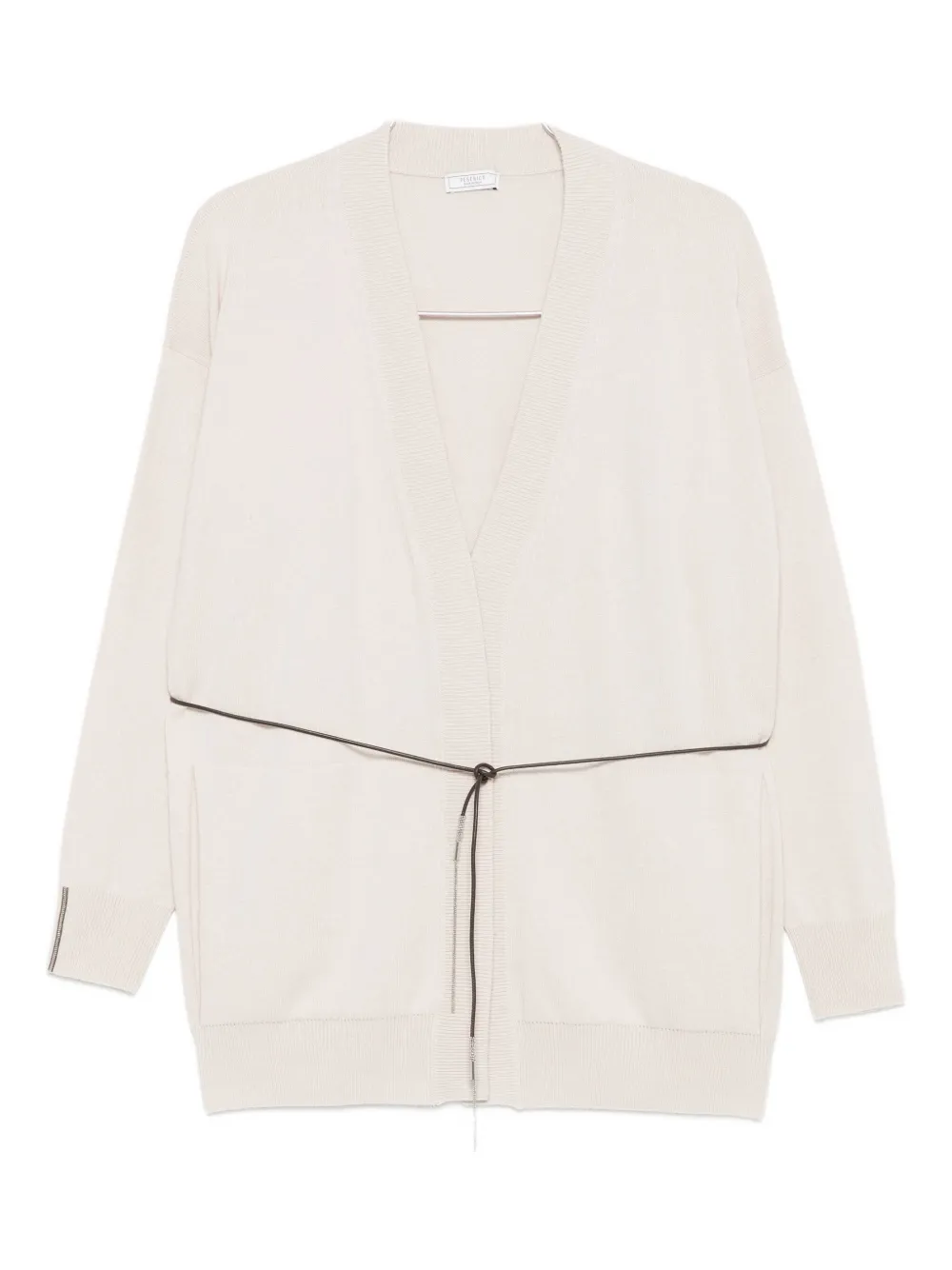 Peserico tie-fastening V-neck cardigan - Toni neutri