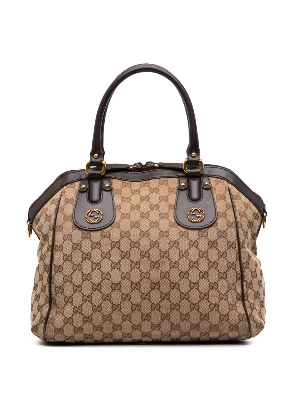 Gucci Pre-Owned 2016-2025 Medium GG Canvas Scarlett satchel - ブラウン Gucci Pre-Owned 2016-2025 Medium GG Canvas Scarlett satchel - ブラウン
