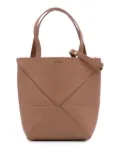 Loewe Pre-Owned 2023 Mini Shiny Calfskin Puzzle Fold Tote satchel - Brown