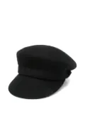 Emporio Armani embroidered-logo baker boy hat - Black