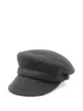 Emporio Armani embroidered wool beret - Grey