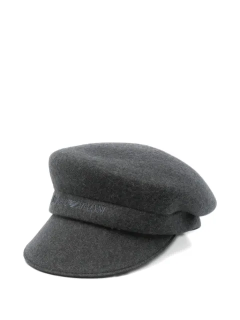 Emporio Armani embroidered wool beret