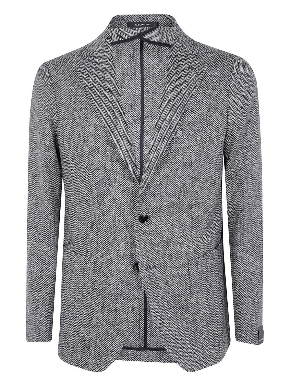 Tagliatore herringbone wool jacket Grijs