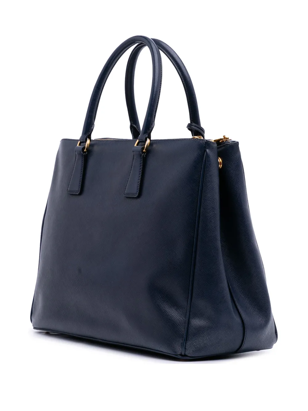 Pre-owned Prada 2013-2025 Large Saffiano Lux Galleria Double Zip Tote Satchel