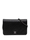 CHANEL Pre-Owned 2014-2015 Lambskin Coco Boy Wallet On Chain crossbody bag - Black
