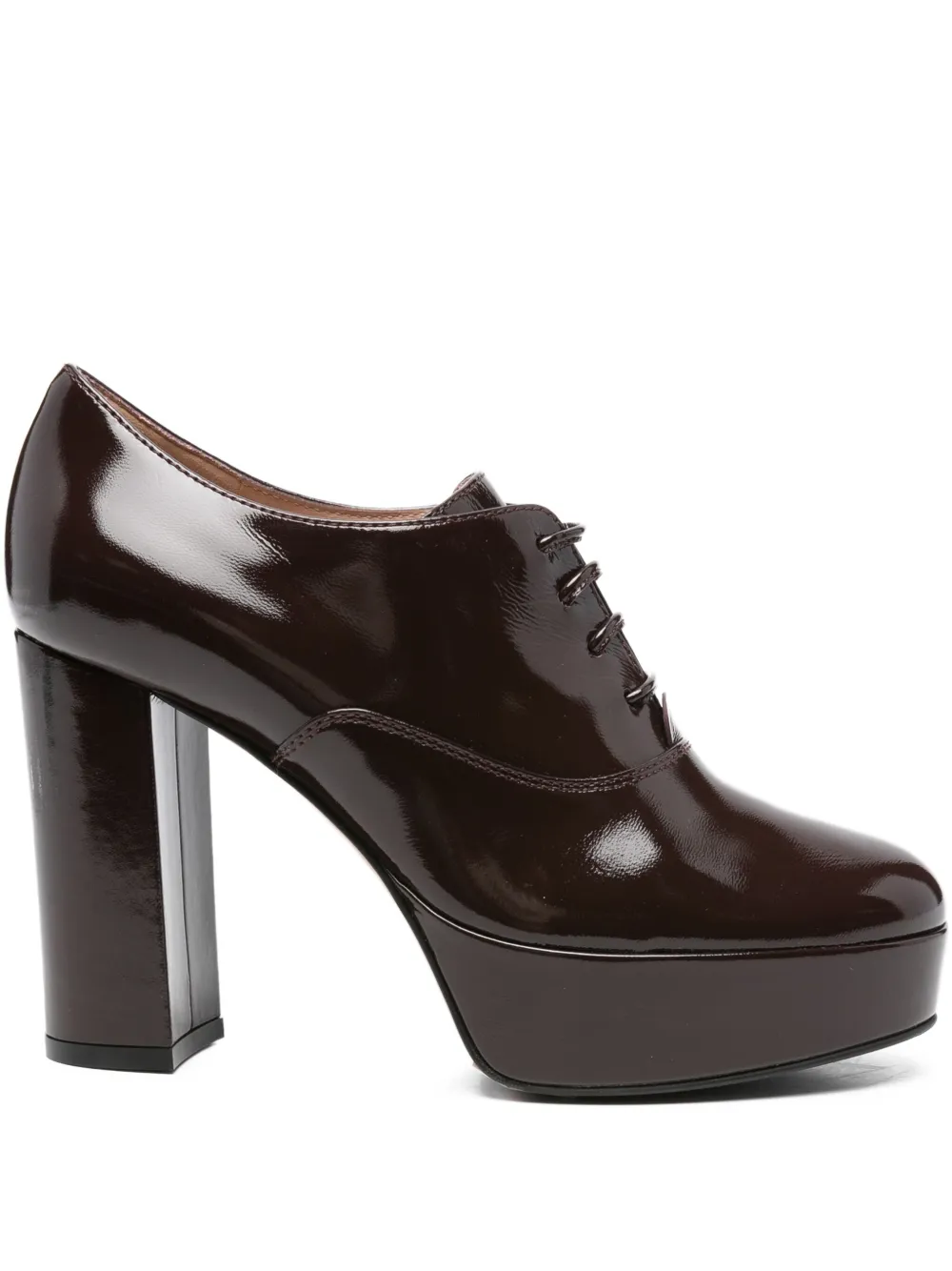 Gianvito Rossi 105mm Vicky lace-up platform pumps Red