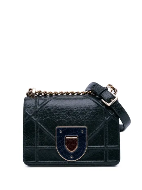 Christian Dior Pre-Owned 2016 Mini Crackled Deerskin Diorama Flap crossbody bag