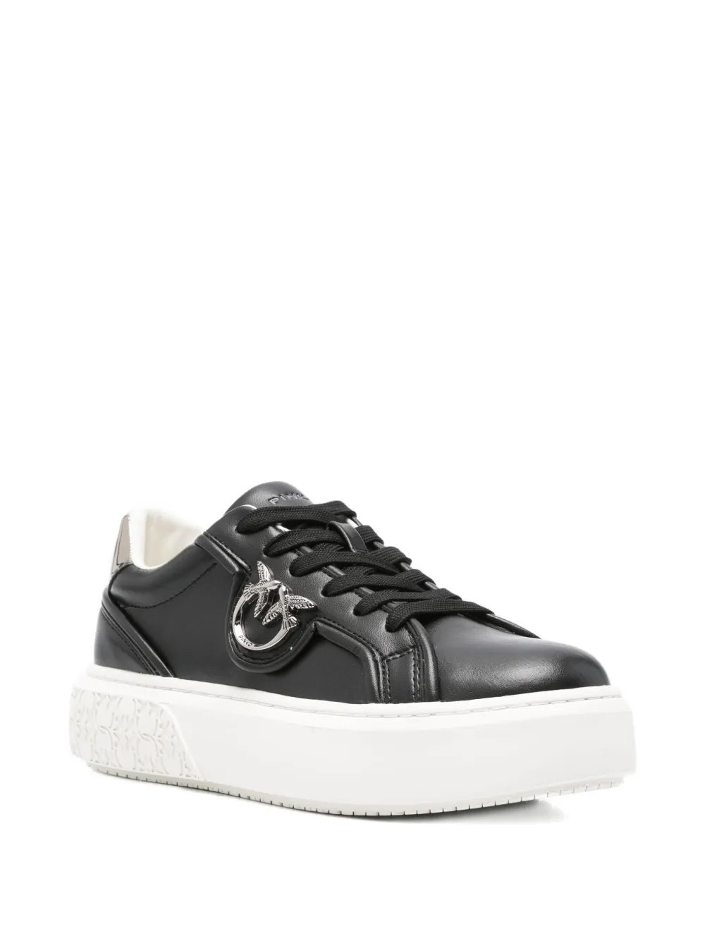 PINKO logo-detail platform sneakers Black