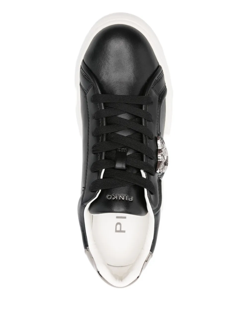 PINKO logo-detail platform sneakers Black
