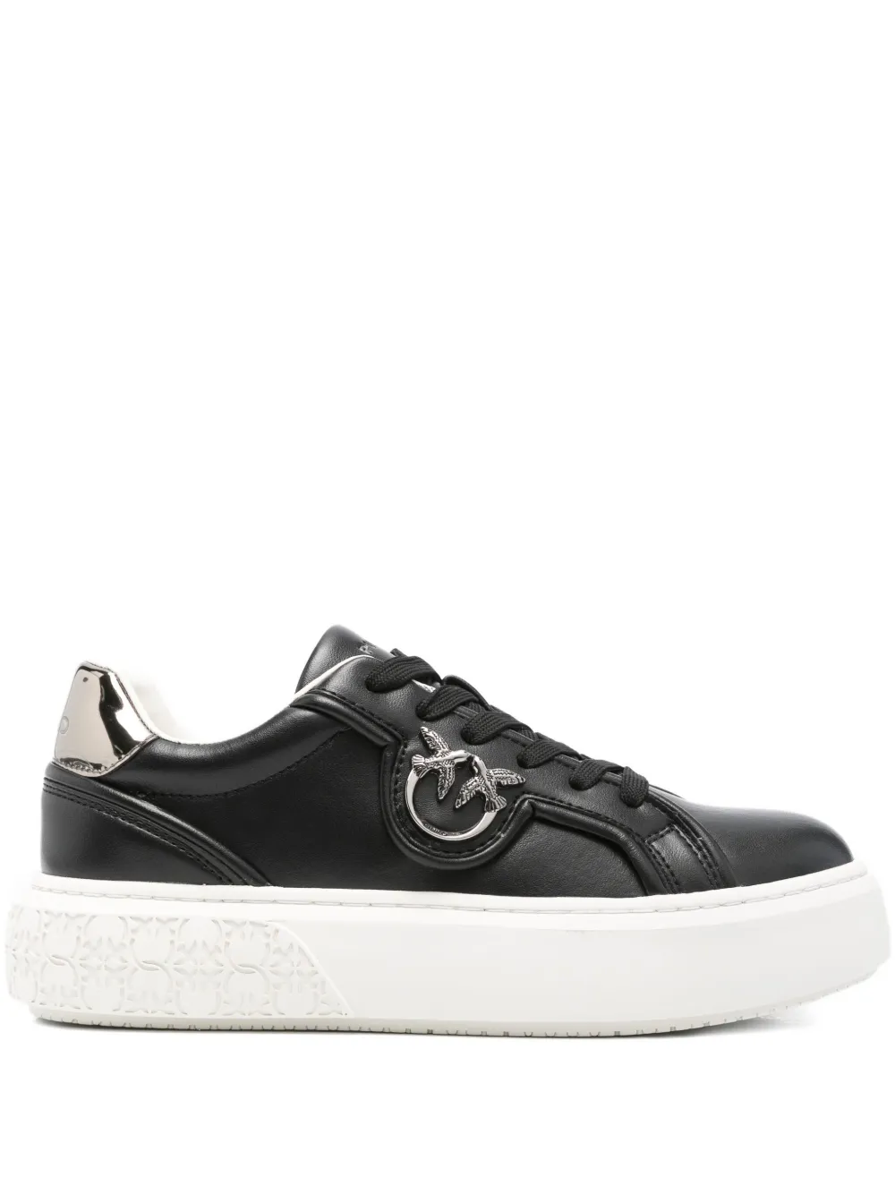 PINKO logo-detail platform sneakers Black