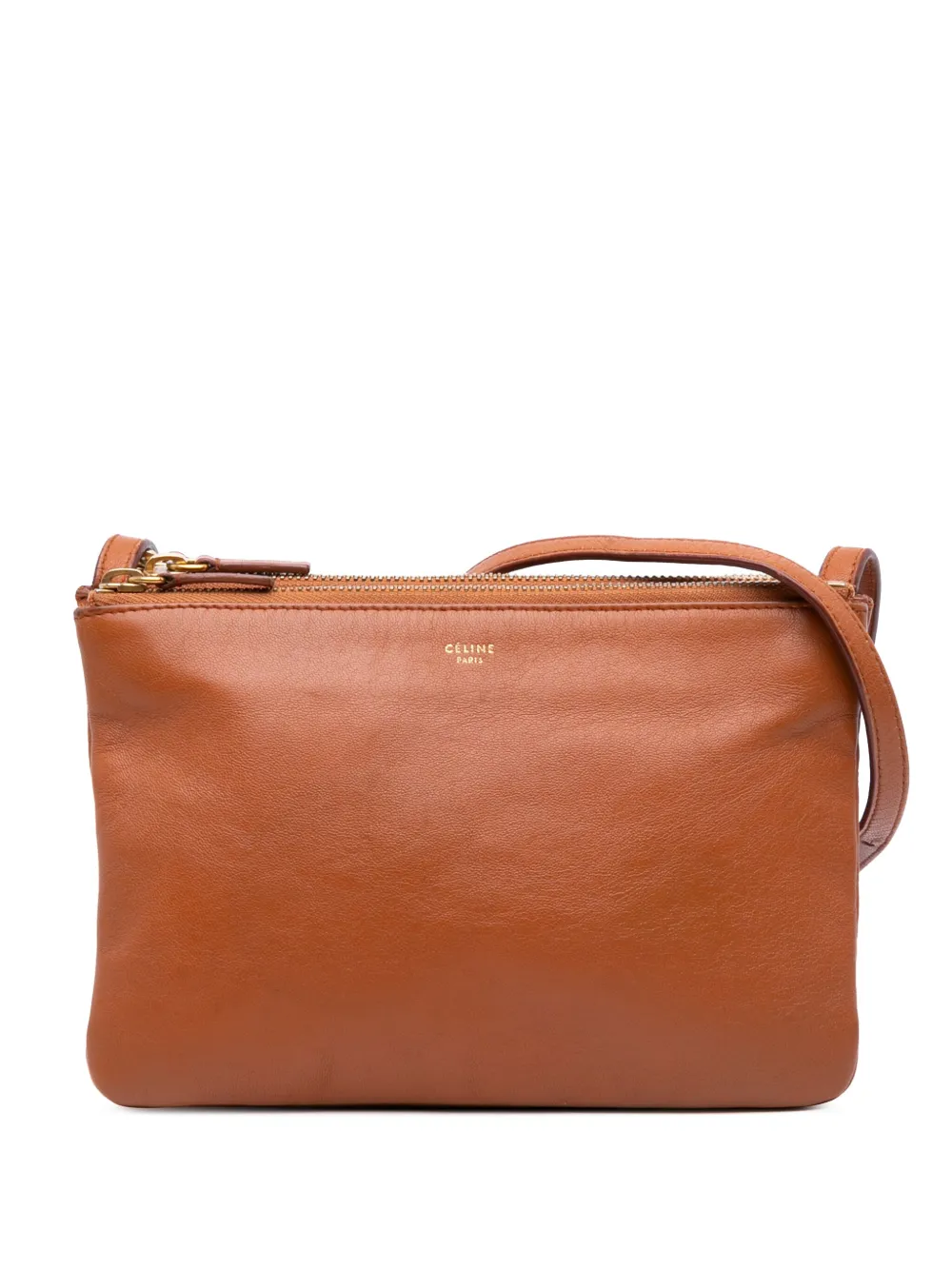 Céline Pre-Owned 2014 Small Lambskin Trio crossbody bag - ブラウン Céline Pre-Owned 2014 Small Lambskin Trio crossbody bag - ブラウン