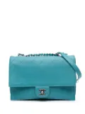 CHANEL Pre-Owned 2014 CC Quilted Calfskin Double Flap shoulder bag - Blue