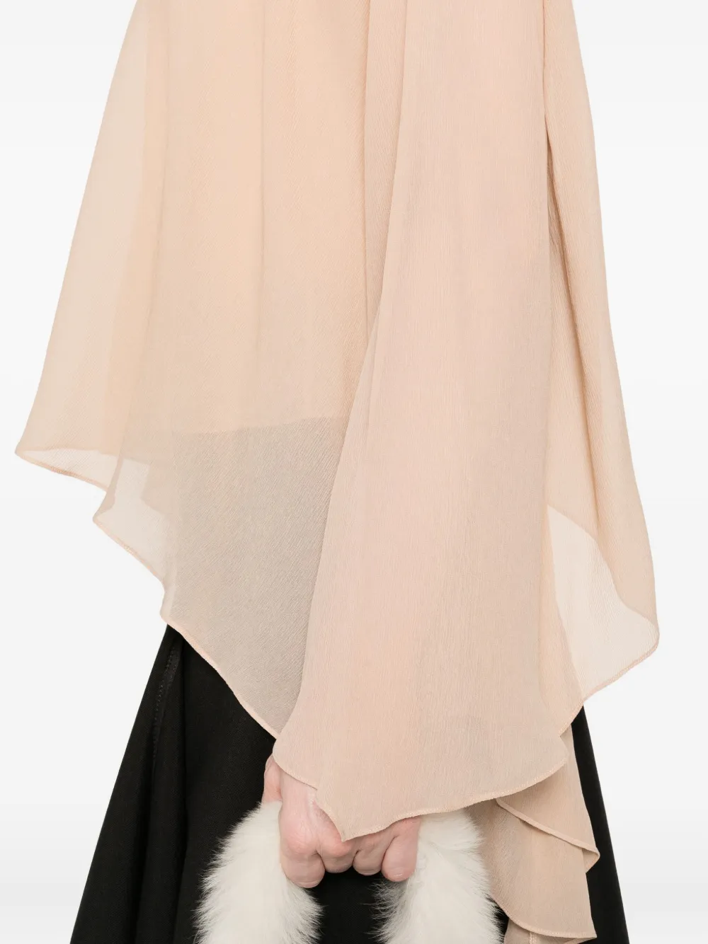 Marni Asymmetrisch gedrapeerde blouse Beige