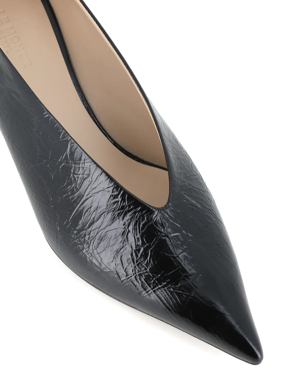 Le Monde Beryl pointed-toe leather pumps Black