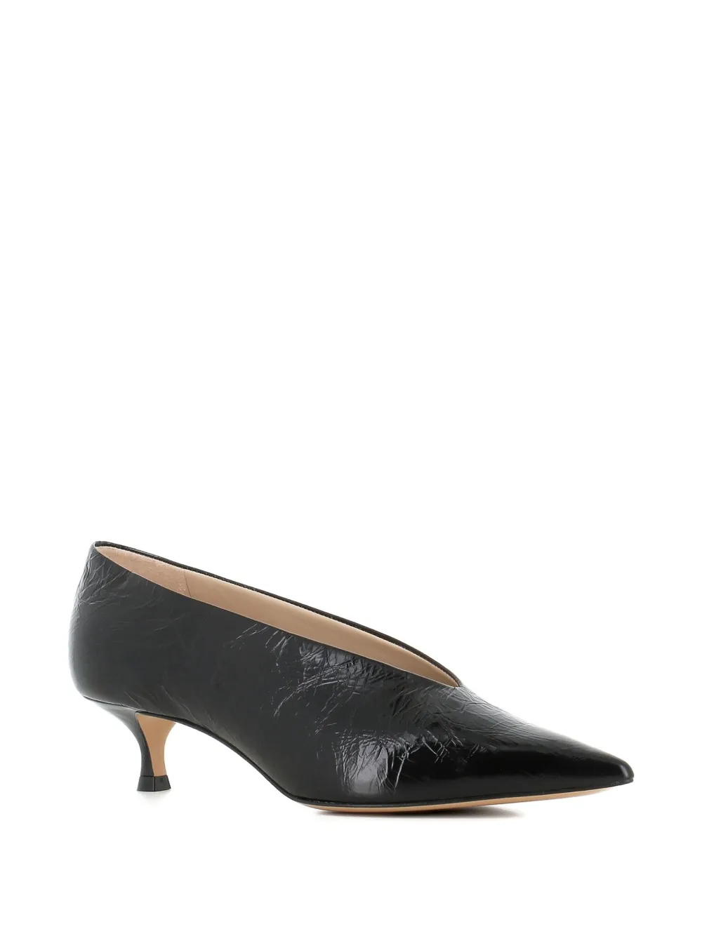 Le Monde Beryl pointed-toe leather pumps Black