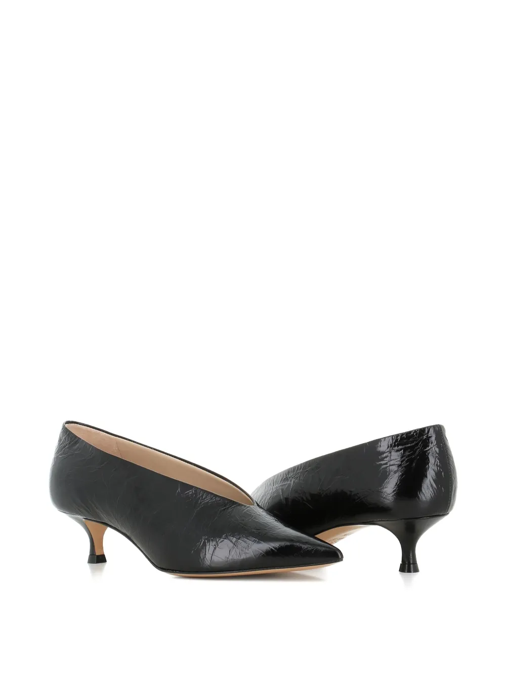 Le Monde Beryl pointed-toe leather pumps Black