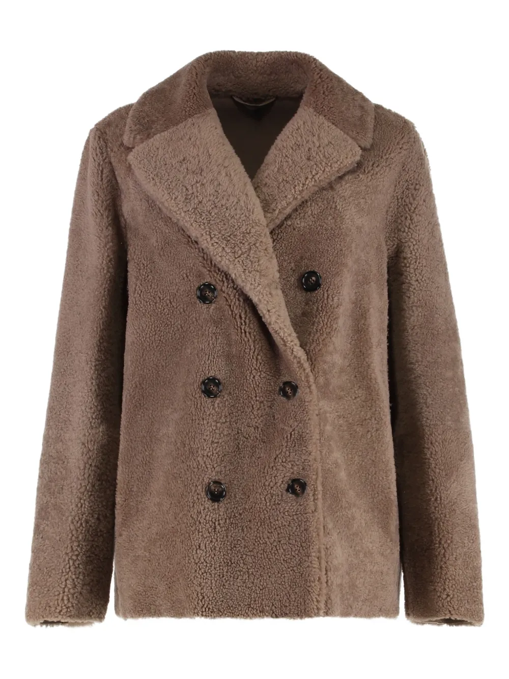 'S Max Mara Futura double-breasted shearling coat - ブラウン 'S Max Mara Futura double-breasted shearling coat - ブラウン