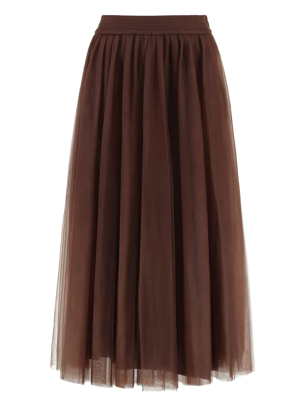 Fabiana Filippi pleated tulle midi skirt Bruin