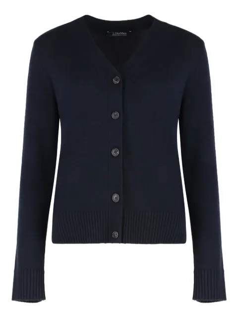 'S Max Mara elbow-patch wool cardigan