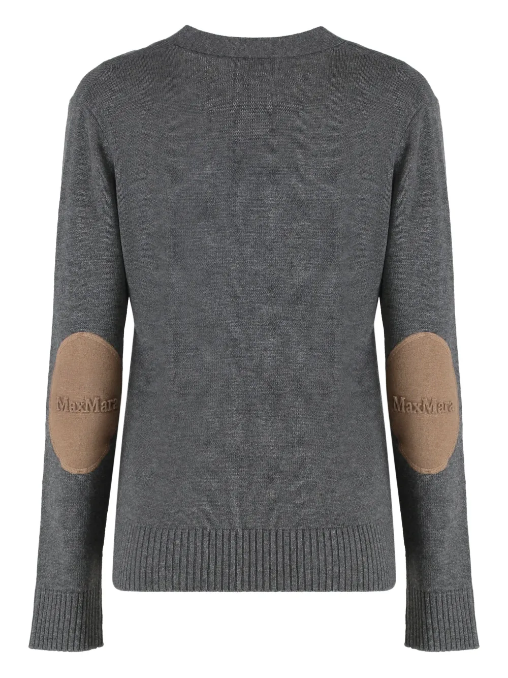 'S Max Mara Apollo wollen vest met elleboogpatch Grijs