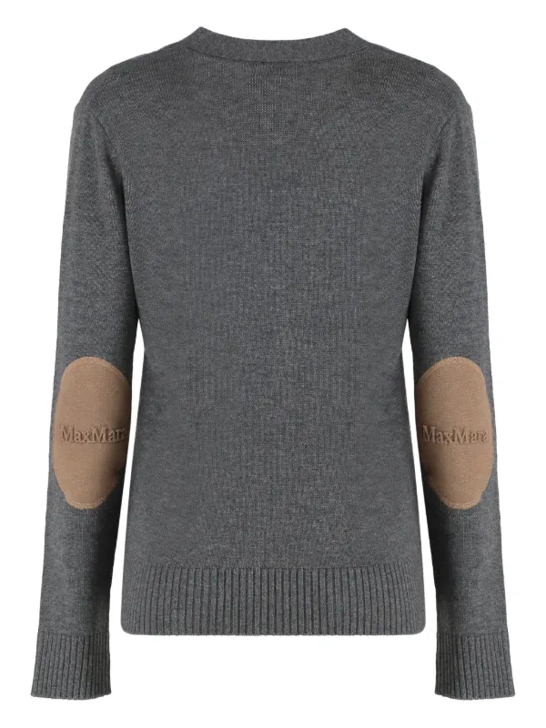 S Max Mara Apollo エルボーパッチ カーディガン | グレー