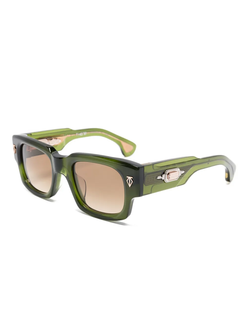 T Henri Eyewear Dusenberg rectangle-frame gradient sunglasses - Groen