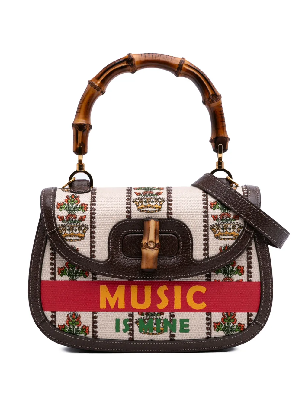 Gucci Pre-Owned 2016-2025 100th Anniversary Medium Canvas 1947 Bamboo Gucci Pre-Owned 2016-2025 100th Anniversary Medium Canvas 1947 Bamboo