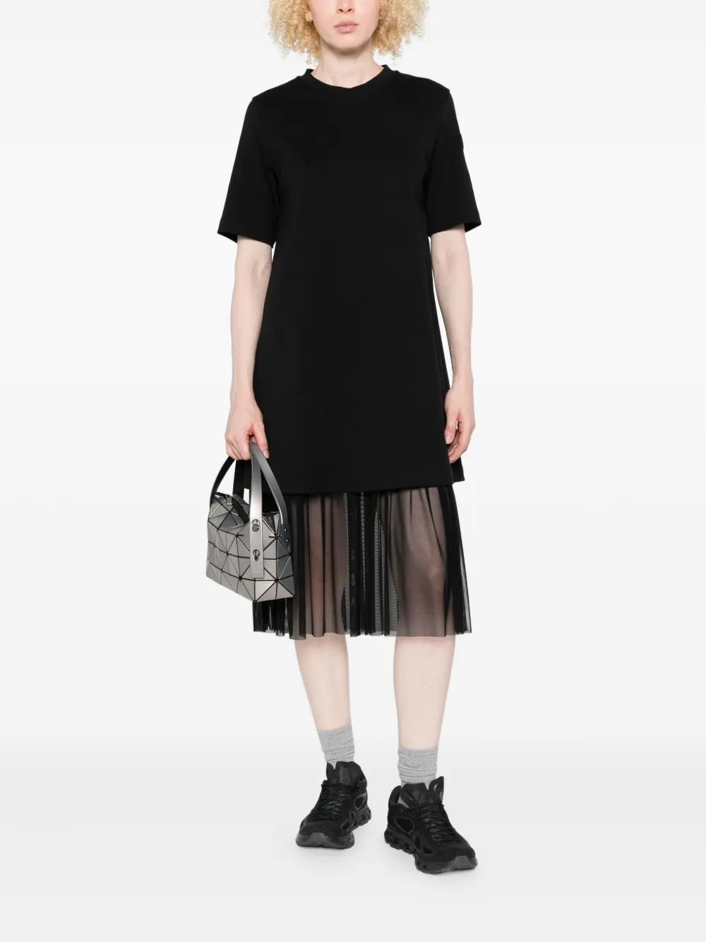 Moncler Gelaagde midi-jurk Zwart