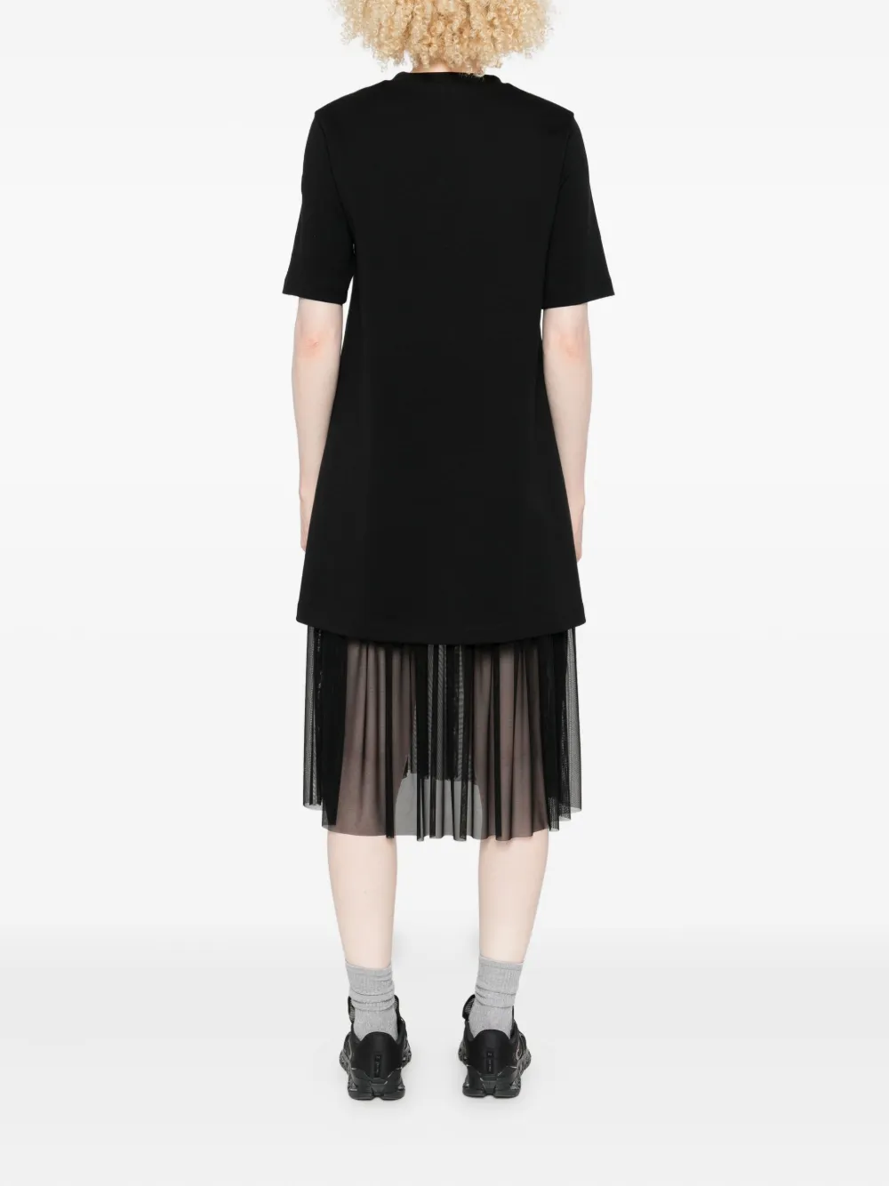 Moncler Gelaagde midi-jurk Zwart
