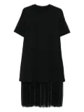 Moncler layered midi dress - Black