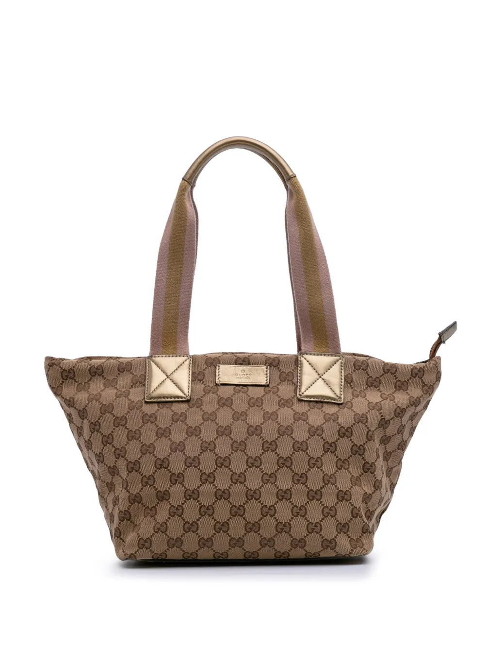 Gucci Pre-Owned 2016-2025 GG Canvas Web tote bag - ブラウン Gucci Pre-Owned 2016-2025 GG Canvas Web tote bag - ブラウン