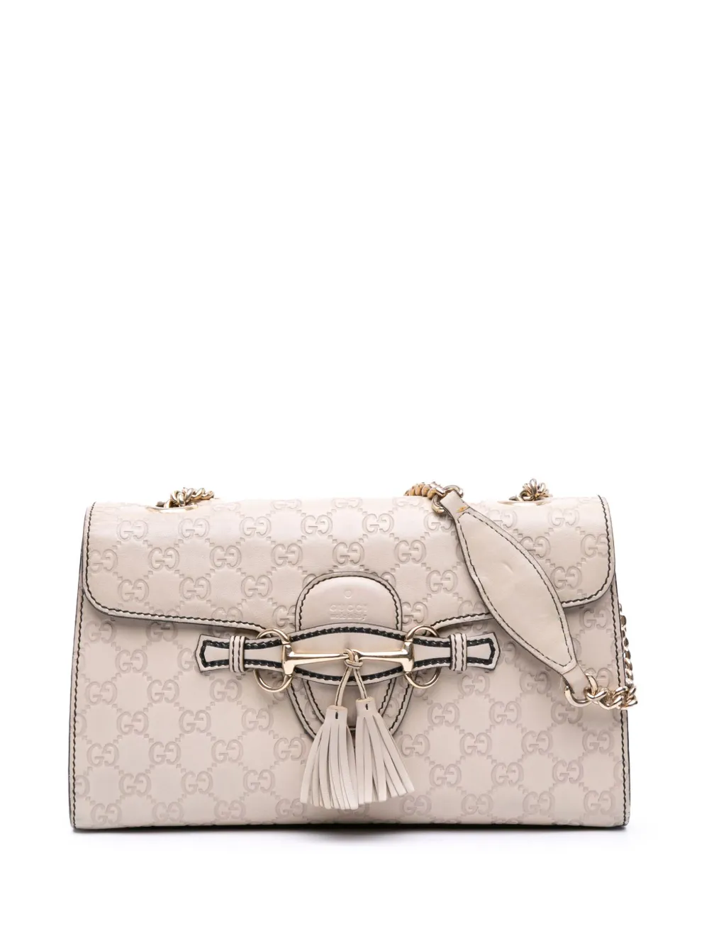 Gucci Pre-Owned 2016-2025 Medium Guccissima Emily shoulder bag - ホワイト Gucci Pre-Owned 2016-2025 Medium Guccissima Emily shoulder bag - ホワイト
