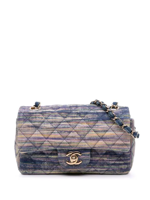 CHANEL Pre-Owned 2019 Mini Rectangular Multicolor Classic Denim Single Flap crossbody bag