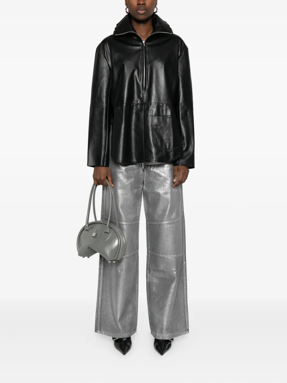 Litkovska Leather Jacket In Black