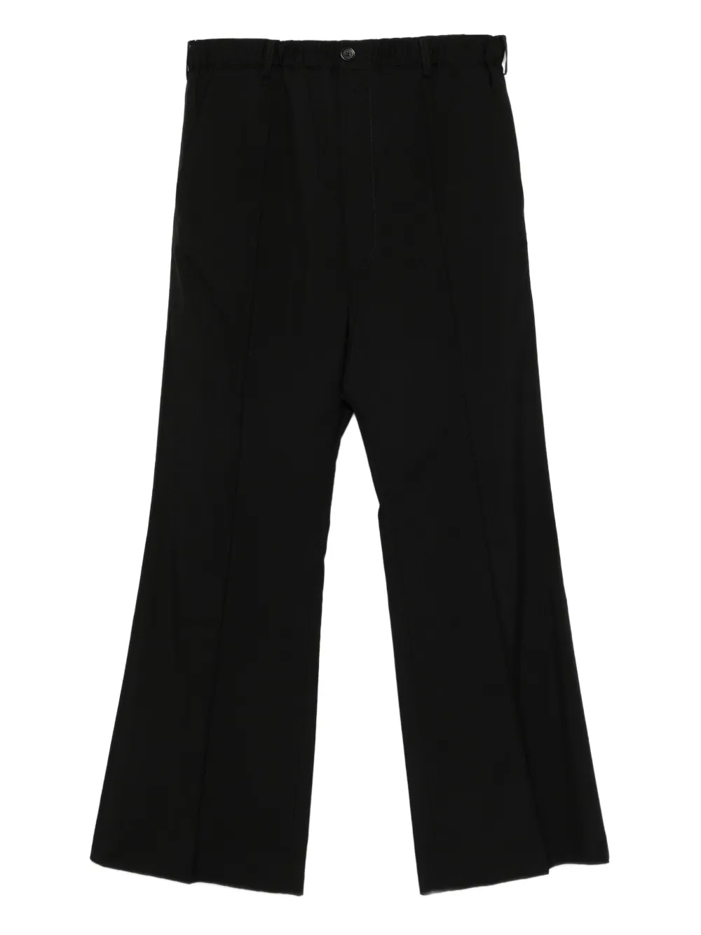 Marni Straight broek met geplooide voorkant Zwart
