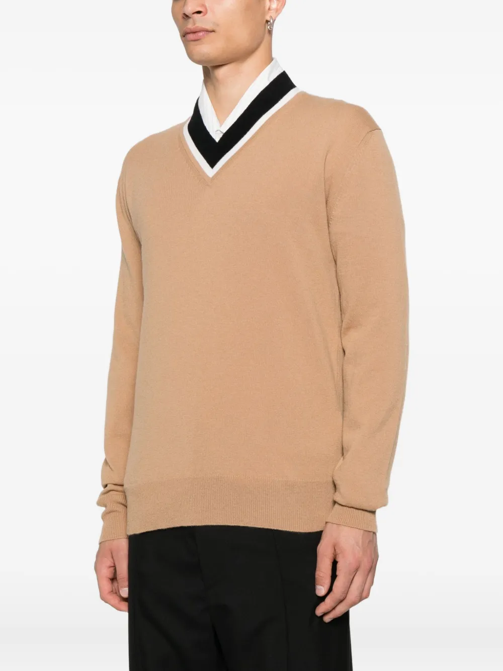 Marni Sweater met V-hals Beige