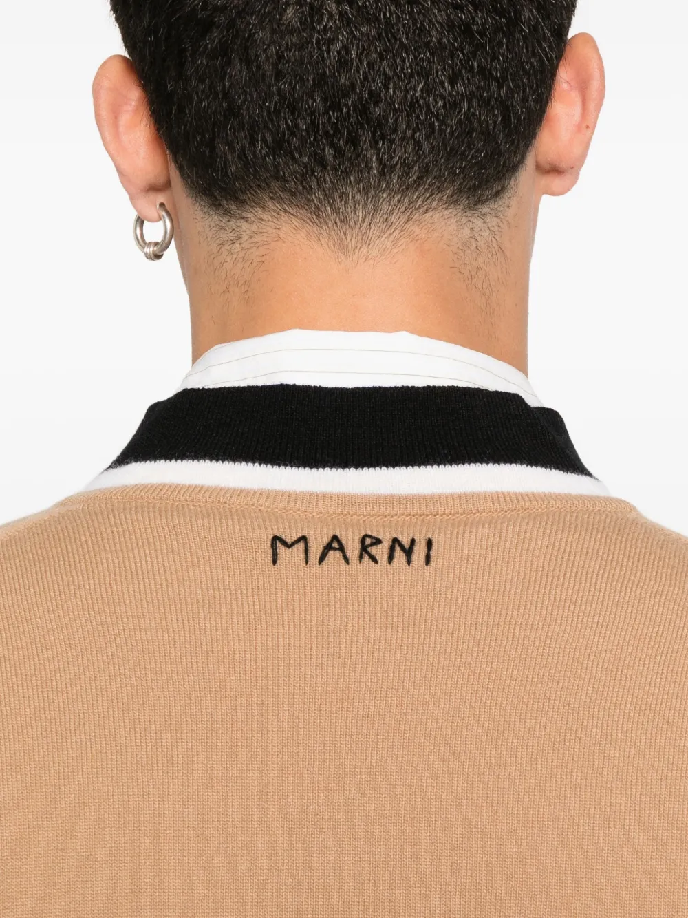 Marni Sweater met V-hals Beige