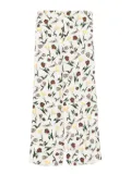 Marni tulips-hares-print trousers - White